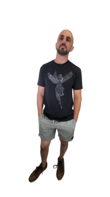 Hand-Printed Protection: The Archangel Unisex T-Shirt - image4